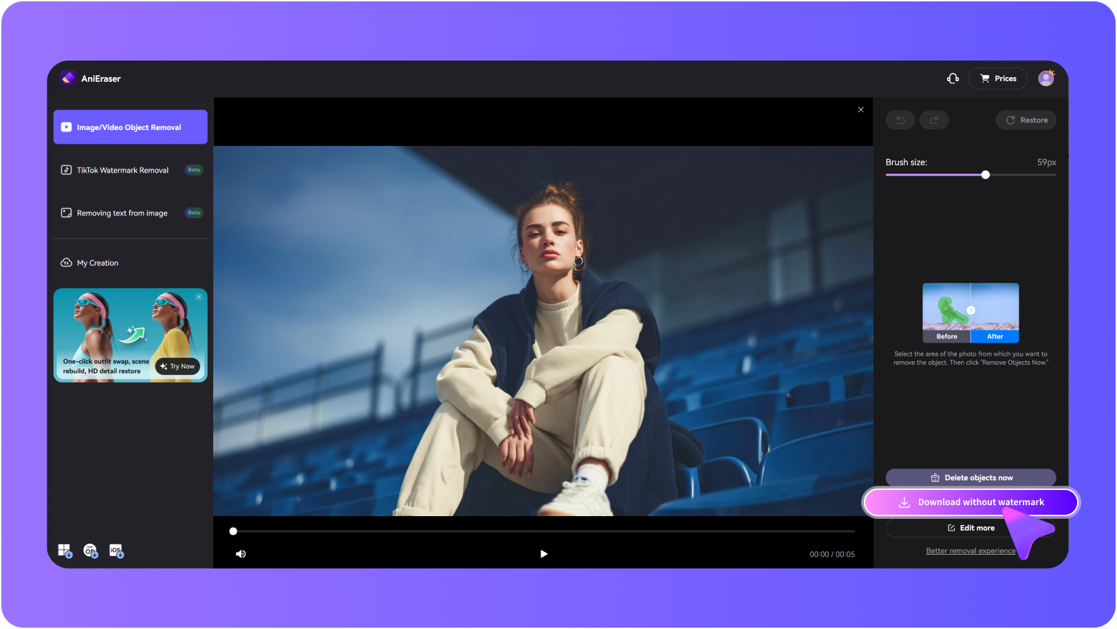 download the video without watermark