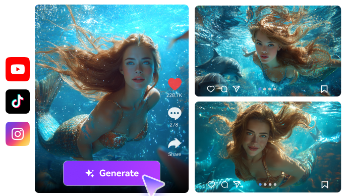 create viral content with ai mermaid filter