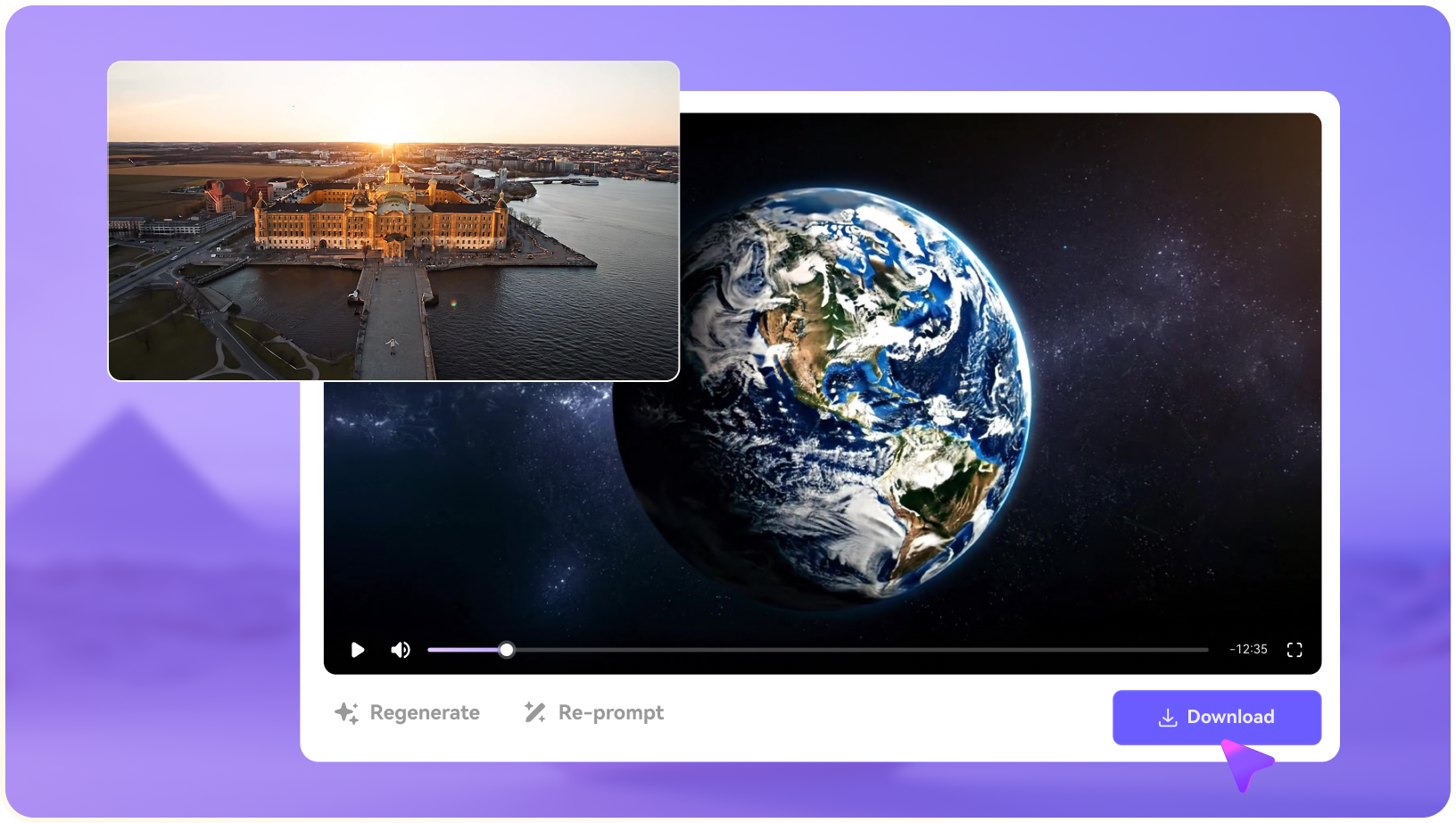 download and share earth zoom out video