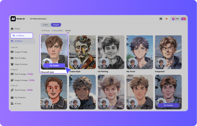 Choose minecraft AI Effect