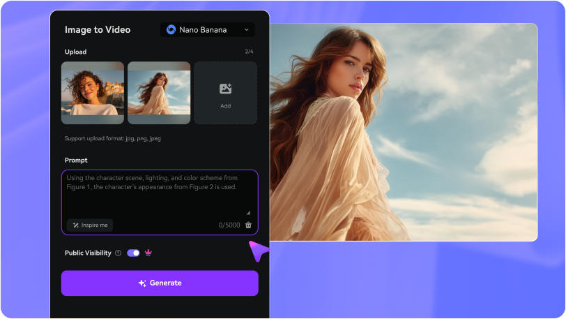 upload your image and enter your prompt